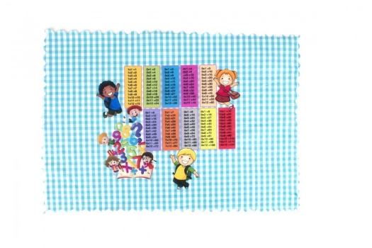 Σουπλά Παιδικό Polyester 35x50εκ. Multiplication Table 26 Σιέλ DimCol