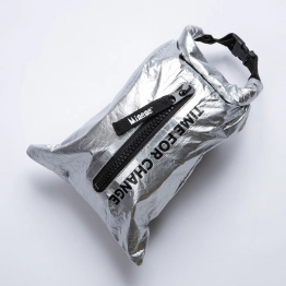 Τσαντάκι Βόλτας-Νεσεσέρ 22x36εκ. Time for change Silver Minene 19301002220OS