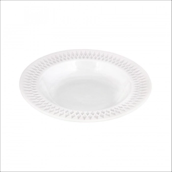 Πιάτο Βαθύ Πορσελάνης White PW43 Diamante Oriana Ferelli 23εκ. PRPW430002