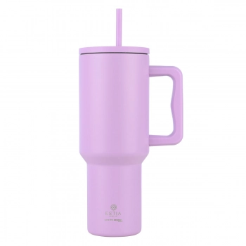 Θερμός Ανοξείδωτος Straw Tumbler XL 14,5x10x26εκ.-1200ml Lavender Purple Save The Aegean Estia 01-32227