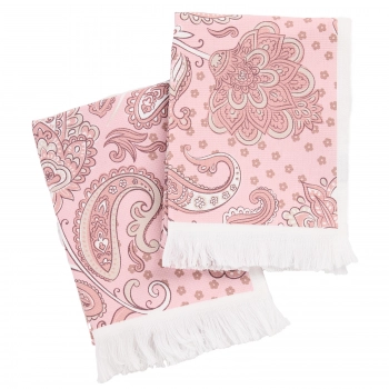 Ποτηρόπανο Σετ 2τμχ Βαμβακερό 30x50εκ. Kitchen 0891 Pink Das Home