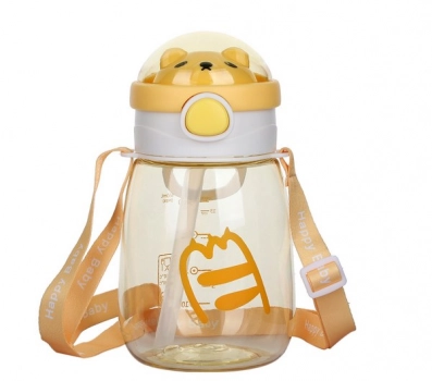 Παιδικό Παγούρι Πλαστικό 650ml Happy Baby Yellow 2436448