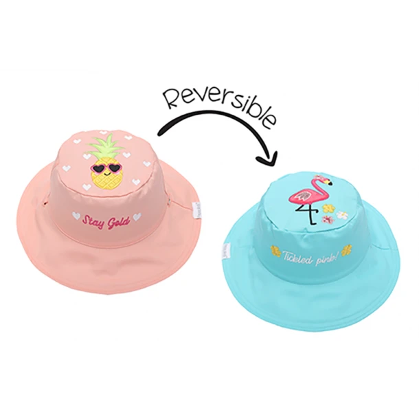 Καπέλο Διπλής Όψης UPF50 2-4Ετών Φλαμίνγκο-Ανανάς FlapJackKids FJKSH511M
