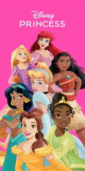 Πετσέτα Θαλάσσης Παιδική Quick Dry Microfiber 70x140εκ. Disney Home Princess 190 Fuchsia Dimcol