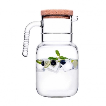 Κανάτα Γυάλινη Διάφανη Hoop ESPIEL 1000ml-16x22,4εκ. SP43783G1C