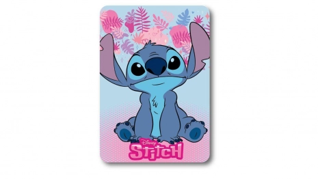 Κουβέρτα Κούνιας Fleece 100x140εκ. Disney Home Stitch 68 Ice Blue-Pink Digital Print DimCol