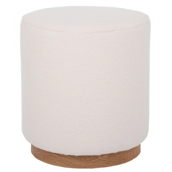 Σκαμπώ Υφασμάτινο-Ξύλινο Κρεμ-Καφέ 41x41x44εκ. iliadis 92163