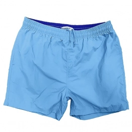 Μαγιό Ανδρικό Μονόχρωμο Ναύλον Γαλάζιο Με Διχτάκι & Τσέπες 42-2952