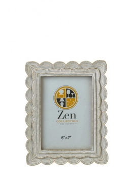 Κορνίζα Polyester Λευκή-Χρυσή 13x18εκ. Zen Collection 25.12.51497