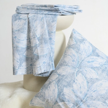 Σετ Σεντόνι Με 2 Μαξιλαροθήκες Polycotton Υπέρδιπλο Με Λάστιχο 160x200+32εκ. Lesslie Blue Melinen 20006392