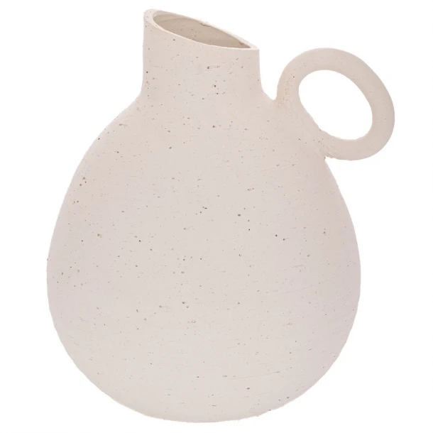 Βάζο-Κανάτα Κεραμικό Λευκό 23x20x24,5εκ. iliadis 92105