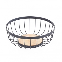 Φρουτιέρα Μεταλλική Μαύρη 28x10,5εκ. Kitchen Trend Oriana Ferelli CLG81984BK