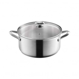 Κατσαρόλα Ανοξείδωτη Με Γυάλινο Καπάκι 28εκ.-6,8ltr Metaltex 16-311229