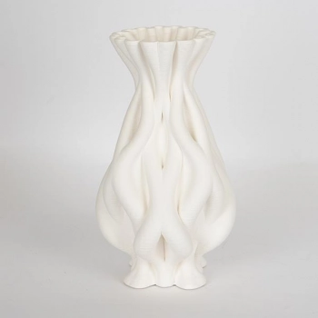 Βάζο Πορσελάνης 3D Λευκό 15x15x27εκ. ESTHETI 752-21069