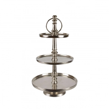 Ορντερβιέρα 3 Όροφη Αλουμινίου Ασημί Art Et Lumiere 25/20/15x42εκ. 03481