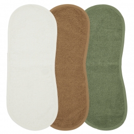 Σετ 3τμχ Λαβέτα Βαμβακερή 53x20εκ. Offwhite-Toffee-Forest Green Meyco MEY-611432