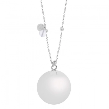 Κολιέ Κρύσταλλος Με Ασημί Αλυσίδα Χάλυβα 110εκ. Bola Olivia Proud Mama PM-527