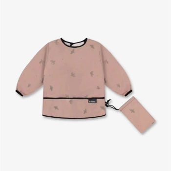 Σαλιάρα Υφασμάτινη Αδιάβροχη Με Μανίκια Pink Minene 13312001830OS