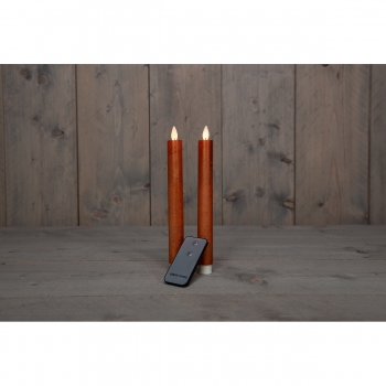 Κερί Μπαταρίας Σετ 2τμχ Rustic Χαλκός Με Remote Control 23εκ. MSA 20-96-034