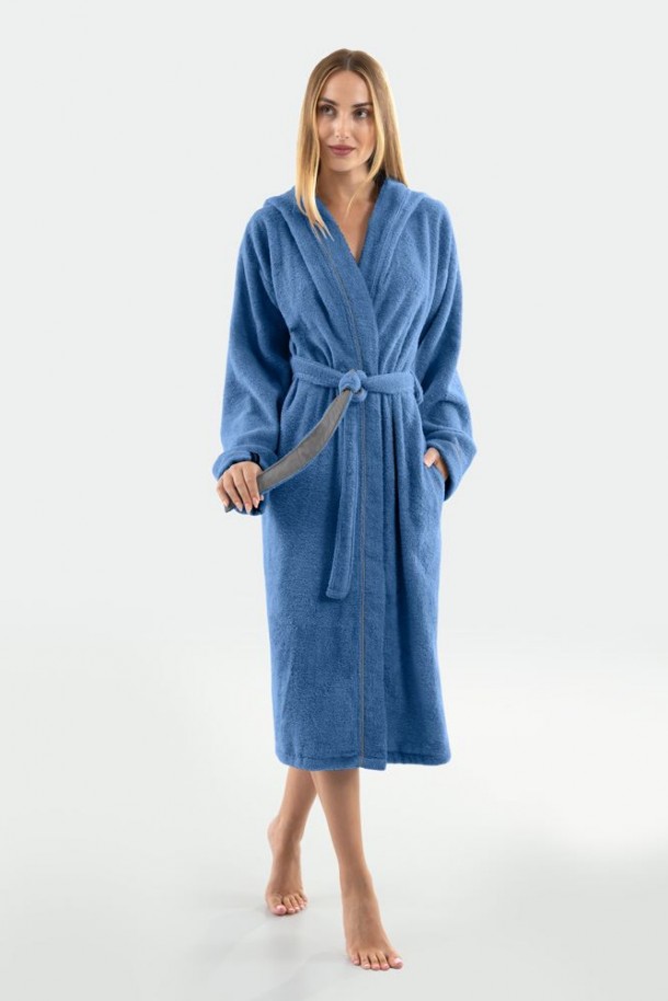 Μπουρνούζι Βαμβακερό Casual Blue Medium Guy Laroche