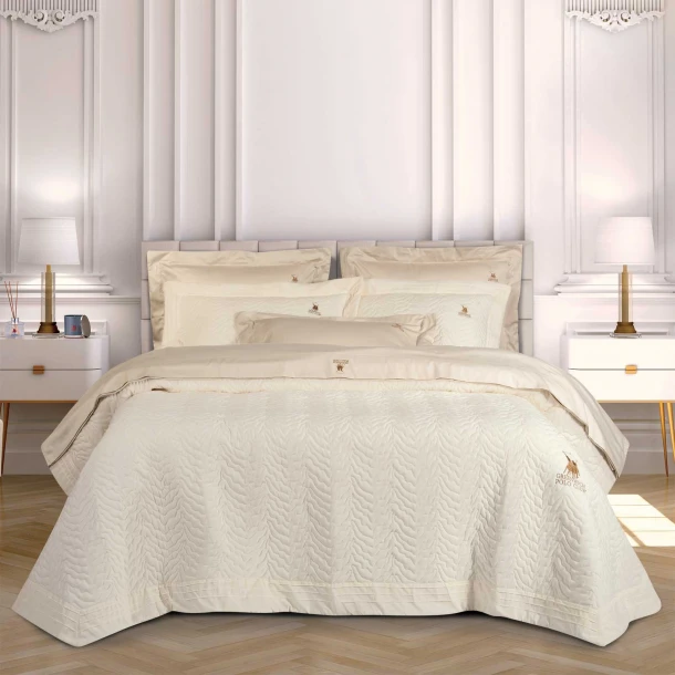 Κουβερλί Microfiber King 240x250εκ. Classic 2352 Εκρού Greenwich Polo Club