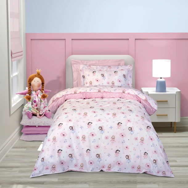 Σετ Παπλωματοθήκη Βαμβακερή Μονή 160x240εκ. Essential 8849 Ροζ Greenwich Polo Club