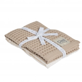 Ποτηρόπανο Σετ 2τμχ Βαμβακερό 40x60εκ. Kitchen 0800 Μπεζ-Ιβουάρ Das Home