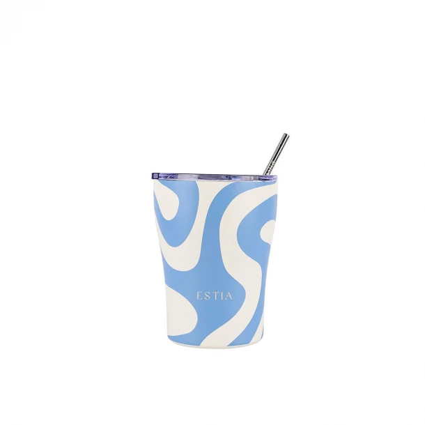 Θερμός-Ποτήρι Ανοξείδωτο Coffee Mug Ocean Waves Save The Aegean Estia 350ml-8,7x12,5εκ. 01-48990