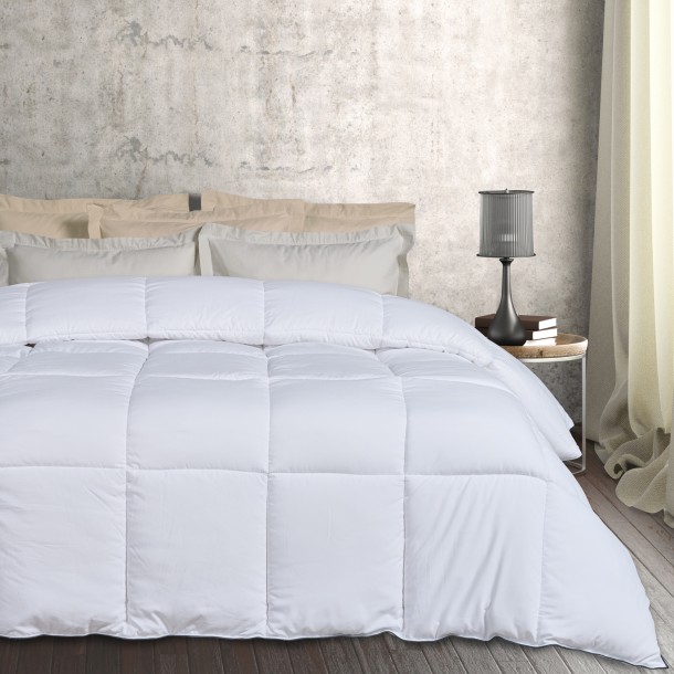 Πάπλωμα 2 Όψεων Microfiber Μονό 160x240εκ. Happy 9645 Λευκό Das Home