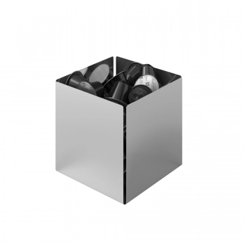 Θήκη Για Κάψουλες Του Καφέ Ανοξείδωτη Inox 13x13x13εκ. Pam & Co 116-001