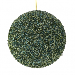 Χριστουγεννιάτικη Μπάλα Polyfoam Σμαραγδί Glitter 10εκ. iliadis 83511