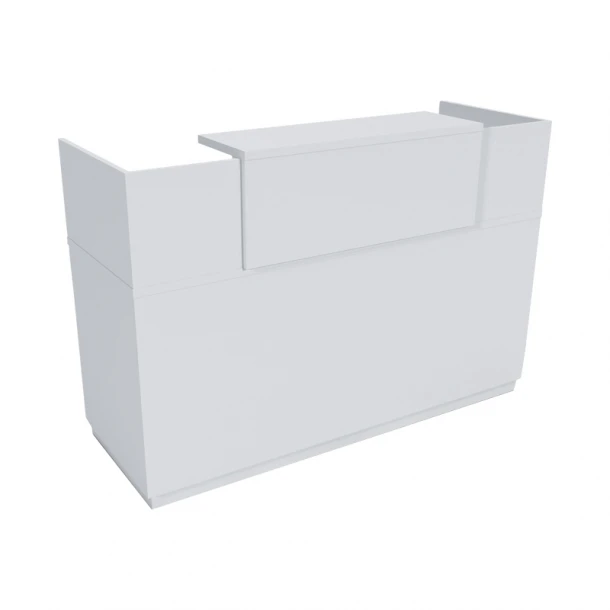 Γραφείο reception Lotus pakoworld σε λευκή απόχρωση  140x70x110εκ