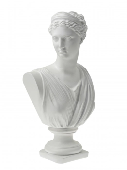 Διακοσμητική Προτομή Polyester Κοπέλα Λευκή 18x10,7x31εκ. Zen Collection 25.21.51535