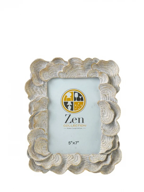 Κορνίζα Polyester Ασημί Με Κοράλια 13x18εκ. Zen Collection 25.12.51477