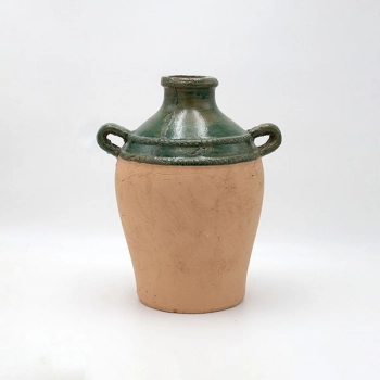 Βάζο Κεραμικό Πράσινο-Μπεζ 26x22x32,5εκ. ESTHETI 819-00499