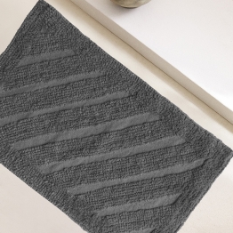 Ταπέτο Μπάνιου Αντιολισθητικό Βαμβακερό 40x60εκ. Task Dark Grey Melinen 20003560