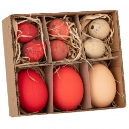 Σετ 9τμχ Διακοσμητικά Αυγά 4x4x6εκ.-2,5x2,5x3εκ. iliadis 92806