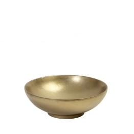 Πιάτο Βαθύ Διπλότοιχο Ανοξείδωτο 18/10 Χρυσό Snow ESPIEL 20x20x6,6εκ. FEV219