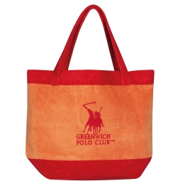 Τσάντα Θαλάσσης Βαμβακερή 55x40εκ. Essential 3860 Κόκκινη-Κοραλί Greenwich Polo Club
