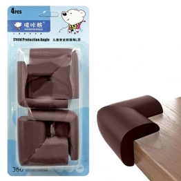 Σετ 4τμχ Προστατευτικές Γωνίες Homie 81-501 Καφέ