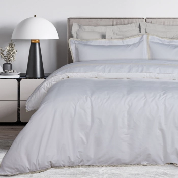 Σετ Παπλωματοθήκη Βαμβακοσατέν King 240x260εκ. Prestige 1708 White Das Home