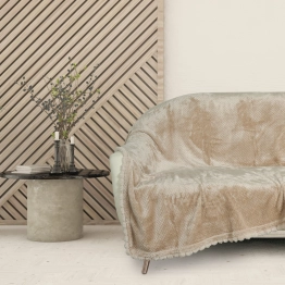 Κουβέρτα Fleece Καναπέ 130x170εκ. Blankets 1187 Beige Das Home