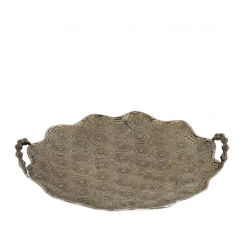 Διακοσμητικός Δίσκος Μεταλλικός Χρυσός 49,5x47εκ. ESPIEL GLD111