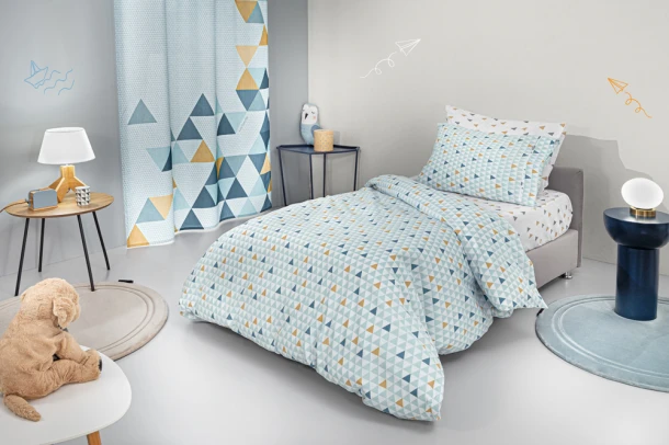 Σετ Σεντόνι Με 2 Μαξιλαροθήκες Βαμβακερό Παιδικό Μονό 165x250εκ. Two 2 Twenty Aqua Guy Laroche