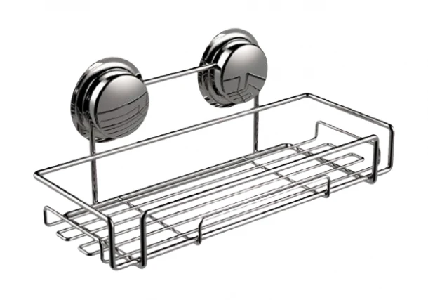 Εταζέρα Με Βεντούζες 13,7x30x14,6εκ. Chrome Elementals Sealskin 66362364518