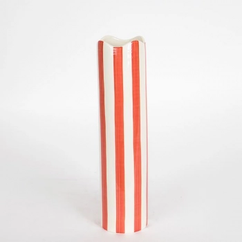 Βάζο Κεραμικό Κόκκινο-Λευκό 8,2x8,2x32εκ. ESTHETI 752-20211