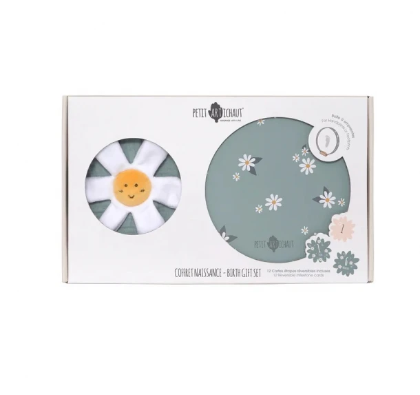 Birth Gift Set Daisy Blue Petit Artichaut PA2508