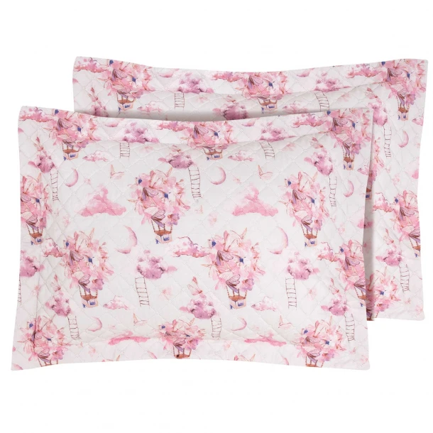 Ζεύγος Διακοσμητικές Μαξιλαροθήκες Microfiber 50x70+5εκ. Essential 8864 Pink Greenwich Polo Club Junior