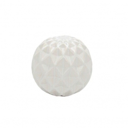 Διακοσμητική Επιτραπέζια Μπάλα Κεραμική Λευκή Art Et Lumiere 9,5x9εκ. 40805