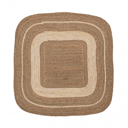 Χαλί Jute-Βαμβακερό Boho Τετράγωνο 100x100εκ. Καφέ-Natural iliadis 90150